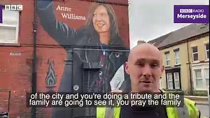 19K views · 300 reactions | Artist Paul Curtis has created a mural in Anfield, in honour of Hillsborough campaigner Anne Williams. Read more: https://bbc.in/3mhZUFY | BBC Merseyside | Facebook