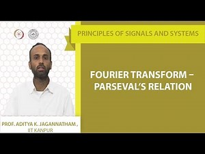 Fourier Transform – Parseval’s Relation