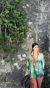 1.3K views · 40 reactions | Dive into our essence—wear Traces of Me. This look captures so much of who we are: artisanal, with fluid and lightweight fabrics like silk, and handcrafted embroidery and embellishments. In the video, the model is wearing: ✨ Botanic Collar Long Kumari Shirt ✨ Haar Turquoise Necklace ✨ Still Blocks Pants Visit our website for more. | Traces of Me | Facebook