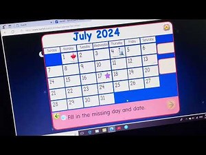 Starfall, let’s make a calendar July 2024 ￼￼ at night