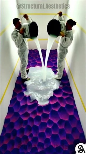 This 3D Epoxy Resin Bathroom Floor is Absolutely Mesmerizing #diytransformation #epoxyfloors