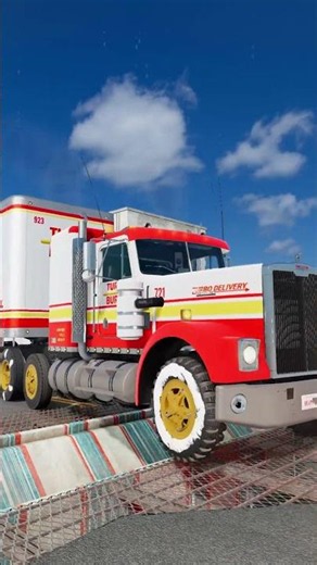 Turbo Burger Semi VS Double Decker Bus VS Insane Speed Bumps | BeamNG.drive
