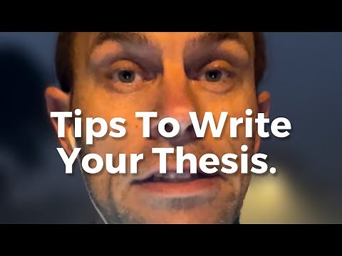 Tips For Writing Your Undergraduate College / University Thesis