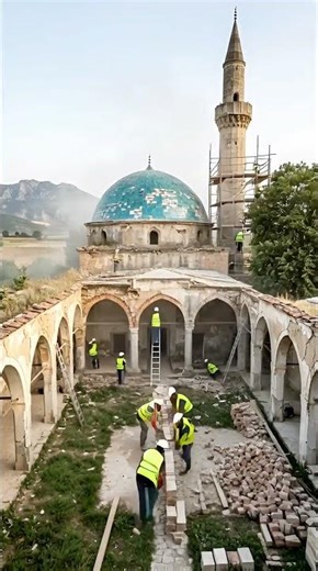 “Abandoned Masjid → Beautiful Again 🕌✨ | Satisfying Restoration”#mosque #restoration #abandoned
