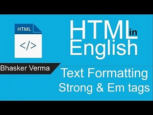 HTML tutorial for beginners in English #10 | Strong tag and Emphasis tag in HTML