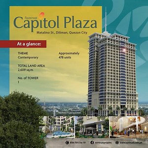 Be transported back in time with one of Suntrust's premier condominiums in Quezon City -- Suntrust Capitol Plaza. With its 1920s Palazzo-style lobby and a facade enlivened by cornices and corbelled arches plus its spacious unit offerings, it is easy to see why living in Suntrust Capitol Plaza is set to be a landmark to those who live well. #suntrustpropinc #SuntrustCapitolPlaza #20yearsofhappiestdays | Suntrust Properties, Inc.