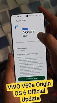 VIVO V60e Origin OS 6 Update Released #2025 #shorts #vivo #update #trending #smartphone #tech #new