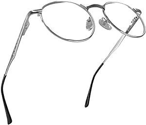 2SeeLife Round Metal Wire Rimmed Reading Glasses for Men & Women – Medium–Wide Fit, Durable, Spring Hinges, Premium Readers, Silver, +1.25