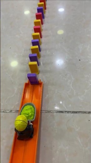 Amazing Marble Run Hits Domino Chain Reaction on the Board | Fun Marble Race