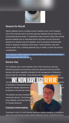 Nerdabetic on Instagram: "🚨 FreeStyle Libre 3 sensor recall — key facts The FDA has updated its alert to classify this as a Class I recall. In this video, I’m covering the Libre 3 sensor recall and the recent FDA warning letter following FDAs inspection of the Libre factory in California, US. 🟡 Recall • Some Libre 3 & Libre 3 Plus sensors • Issue: inaccurate low glucose readings • Lot-specific — not all sensors • Affected users offered replacements 🔁 • Check your sensor at 👉 freestylecheck.c