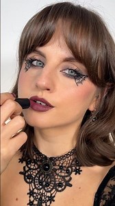 Spider web easy Halloween makeup look 🕸️🕷️