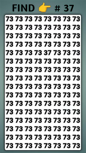 Find the odd number 37! #shortvideo #youtubeshorts #shortsviral