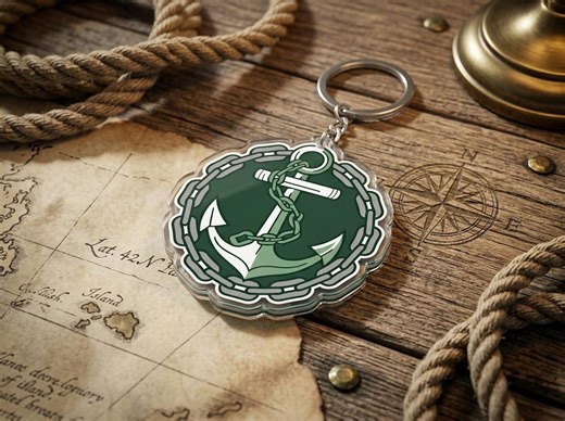 Nautical Anchor Keychain, Navy Sailor Gift, Maritime Ship Keyring, Marine Boat Bag Accessory - Etsy