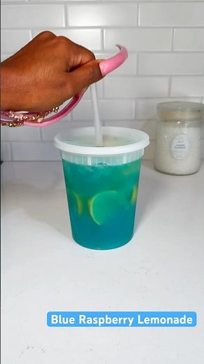 Blue Raspberry Lemonade #asmrvideo #recipe #simplenails #nailart #asmr #lemonaderecipe #mocktail