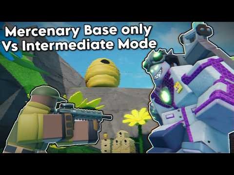 Mercenary Base only Vs Intermediate Mode | Roblox TDS