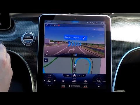 Mercedes C Class (2022) navigation with augmented reality real-life test. C Class W206 :: [1001cars]