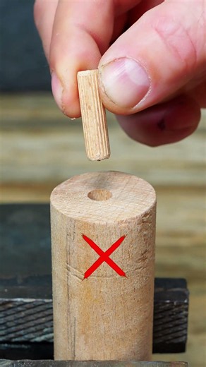 How to Secure a Wooden Dowel Without Glue #shorts #diy #skill