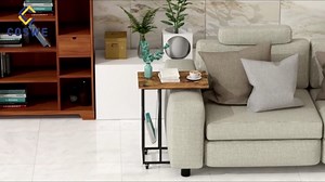 Watch Small Side Table, C Shaped End Table with Wheels on Amazon Live