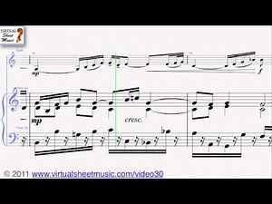 Johann Sebastian Bach's, Air on the G String violin and piano sheet music - Video Score
