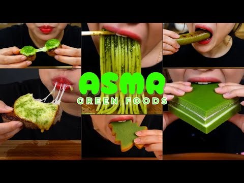 ASMR Eating Green Foods | Eating Sounds