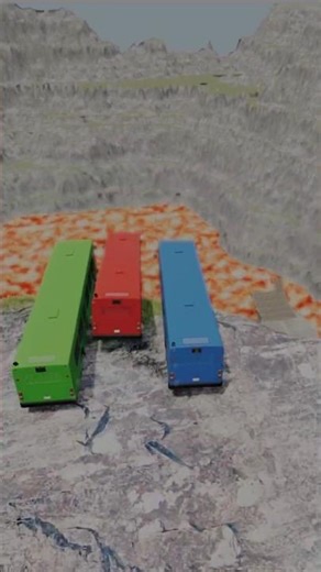 Cars vs Giant Lava Pit – BeamNG.drive