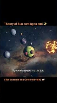 End of Sun Theory 🌞 ☀️ 🌤 #space #universe #blackhole #astronomy #science #Sun #facts #documentary