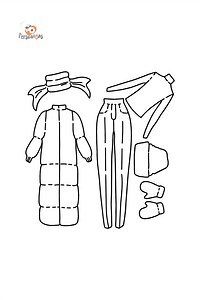 Winter Clothes coloring page ♥ Online and Print for Free!