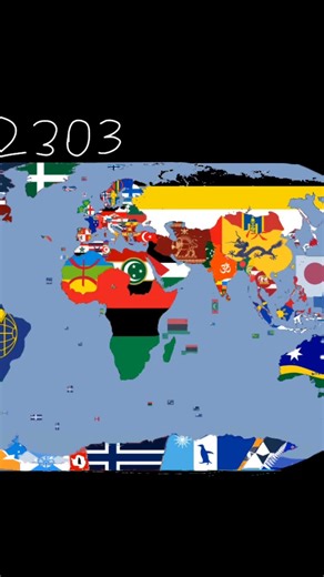 Future of Europe and Asia with flags #future #geography #map