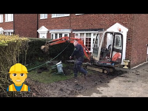 Mini Digger at Home Digging the drive DIY at Home Part 2 Timelapse Video