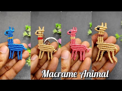 DIY Handmade Macrame animal Llama or Alpaca 🦙 | Macrame keychain Deer