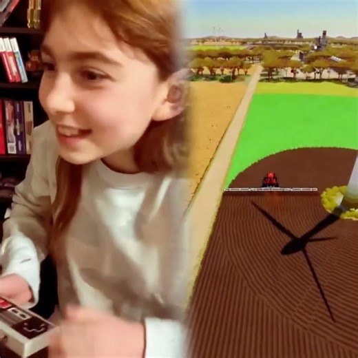 Maya beats Super Mario Bros for a new iPad!