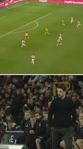 609K views · 43K reactions | Odegaard adding the finishing touch 朗  Watch all the best touchline reactions from our win against Wolves with Bench Cam on Arsenal.com and our app now. | Arsenal | Facebook