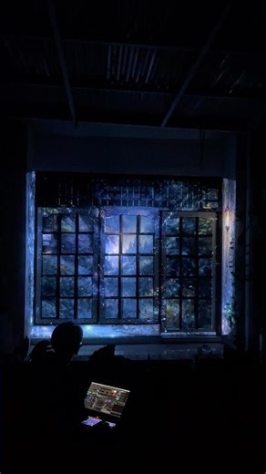 Trying fantasy projection mapping experiment at home.