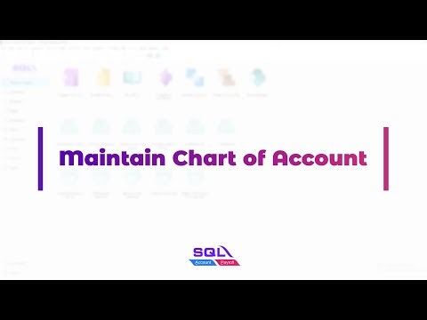 Maintain Chart of Account