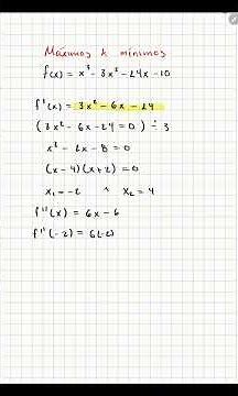 Máximos y mínimos, simplificado 🫡