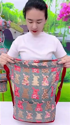 Stylish foldable lightweight floral backpack with durable zipper spacious design perfect#Backpack