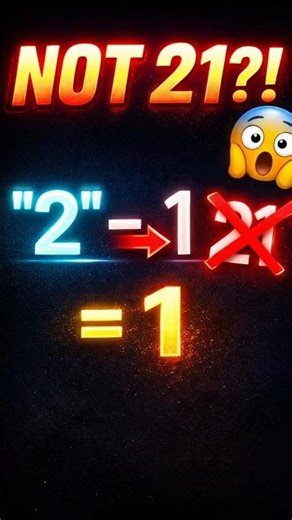 JavaScript Just Broke Math 🤯 | "2" - 1 = ? #shorts