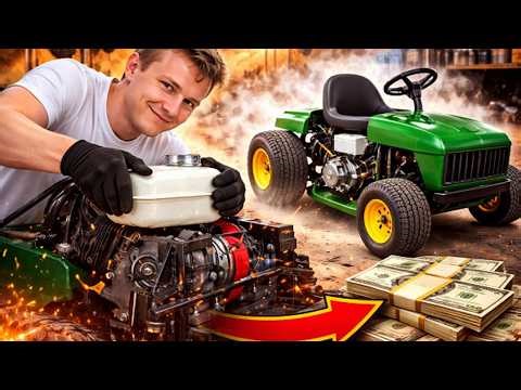 Lawn Mower Engine Swap: Building a Racing Beast from Scratch!
