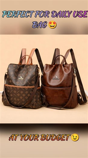 🤩Stylish & Trendy Leather Backpacks Everyday Use🥳#dailyusebag #shoulderbag #stylishbags #ladiesbag