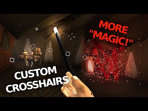 Quake Remaster mod: Custom Crosshairs & More Magic gameplay