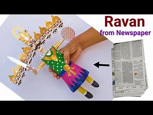 How to make Ravan with Newspaper | Dussehra Ravan Craft | Ravan Banane ka Tarika