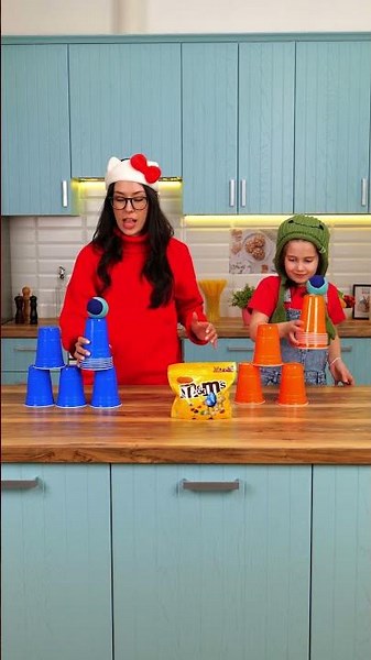 Cup Stacking Challenge — Keep It Steady! 🎉🙌 #shorts #challenge