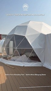 Quality checking before installation, ensuring our clients receive only the best high-quality domes and tents. Every detail inspected before installation for your luxurious experience. ✨️ Reimagine Serenity with SOLORA. 🍃 DISCOVER LUXURY GLAMPING SUPPLIES & SOLUTIONS. ⛺️ 📞 For inquiries, message us on Facebook or contact us at 0969 221 7141 (Claire) ADDITIONAL SERVICES: 🟡 Free Delivery on Selected Areas 🟡 Free Installation Assistance 🟡 One-on-One Customization Support 🟡 After-Sales Support