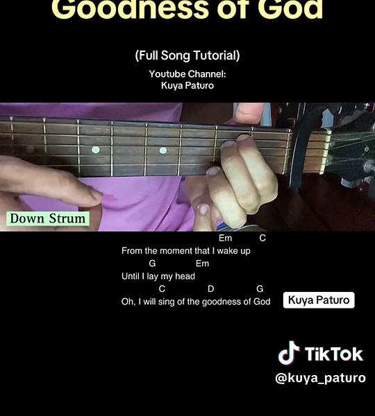 Goodness of God - CeCe Winans | Easy Guitar Tutorial #fyp #goodnessofgod #worship #worshipsong #guitar #guitartok