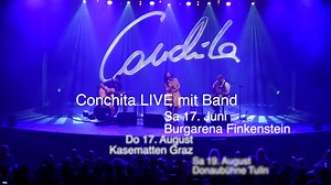 🎤 Conchita Live in Concert (mit Band) 🏟 17.6. Burgarena Finkenstein 🏰 17.8. Kasematten Graz 🌃 19.8. Donaubühne Tulln | Conchita Wurst