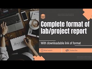 How to prepare project report/lab report in ms word(complete video)