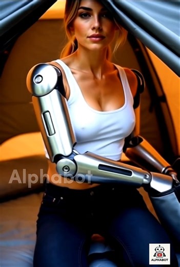Humanoid Camping Alone – The Future of Human-Robot Life!#shorts #humanoid #robotics #campingsolo #ai
