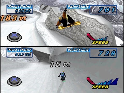 Snowboarding PlayStation VS races 2 player