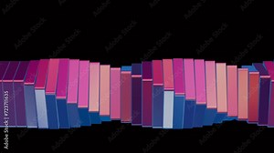 Abstract 3D cubes spiraling in a mesmerizing loop, creating a hypnotic and visually striking animation.