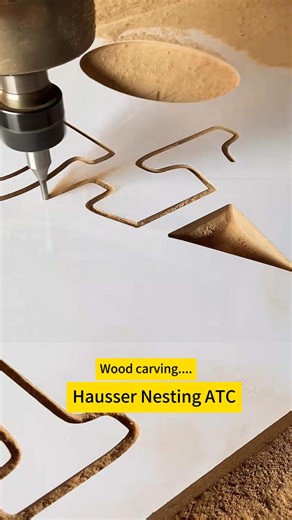 How to double your cutting output?Our nesting ATC machine can do this.#fyp #cnc #machine #carving #Nesting